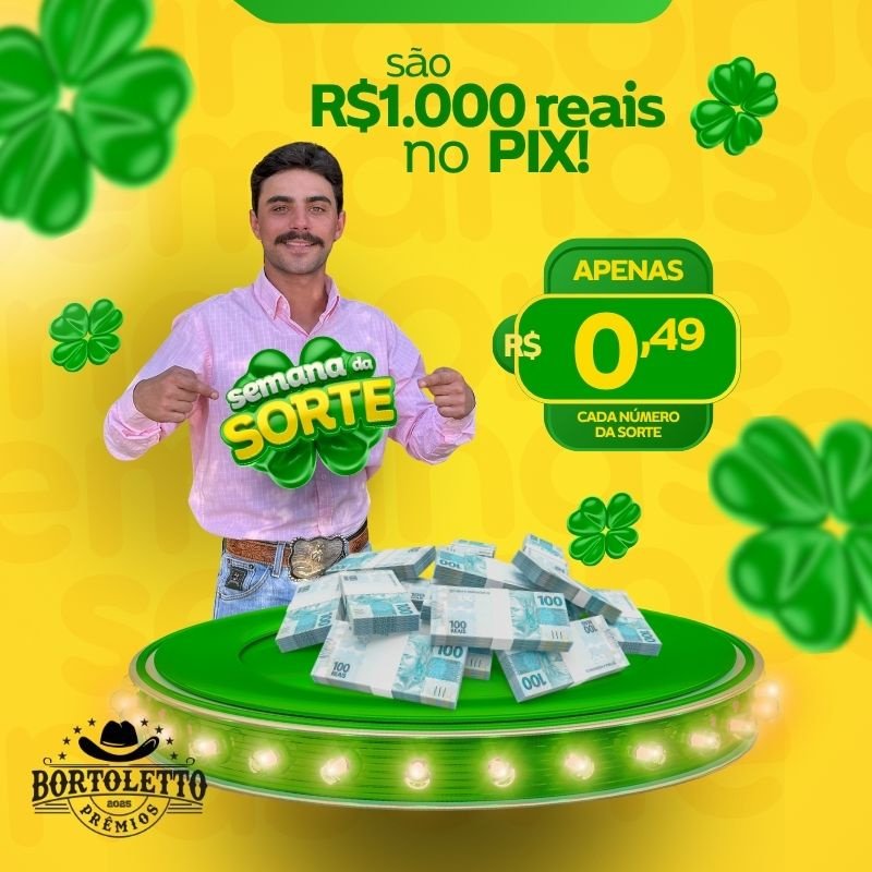 R$ 1.000,00 no PIX! 💸